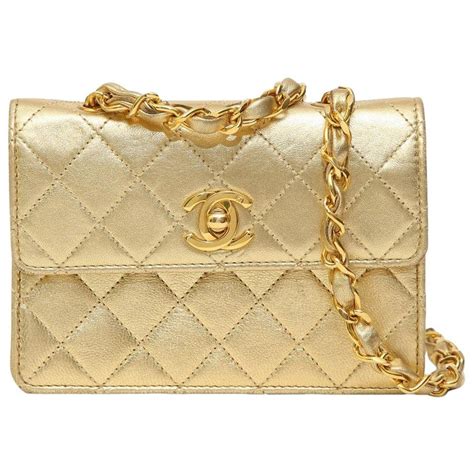 golden chanel bag|vintage chanel bag gold chain.